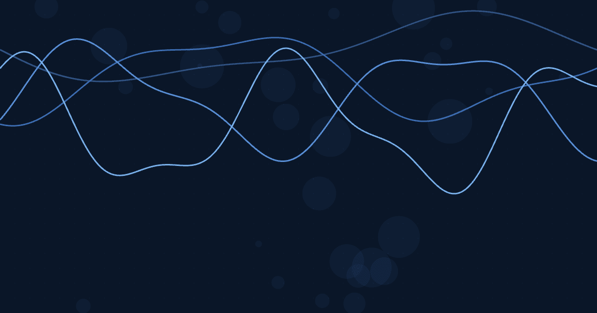 Four intersecting wave patterns representing signals of systemic change