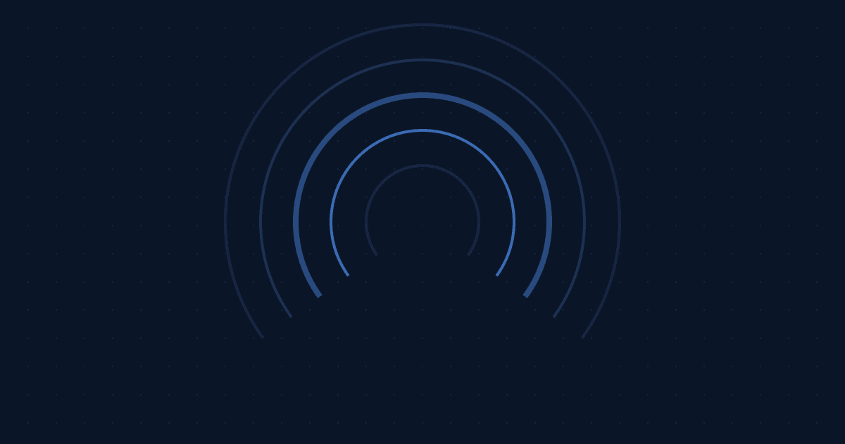 Abstract visualization of five concentric stages of system change